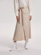 Belted Midi Skirt