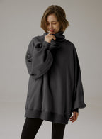 Boxy Turtleneck Sweatshirt