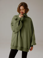 Boxy Turtleneck Sweatshirt