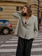 Boxy Two Button Blazer