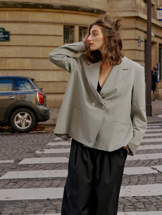 Boxy Two Button Blazer