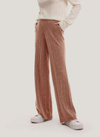 Cashmere-Wool Textured Pants