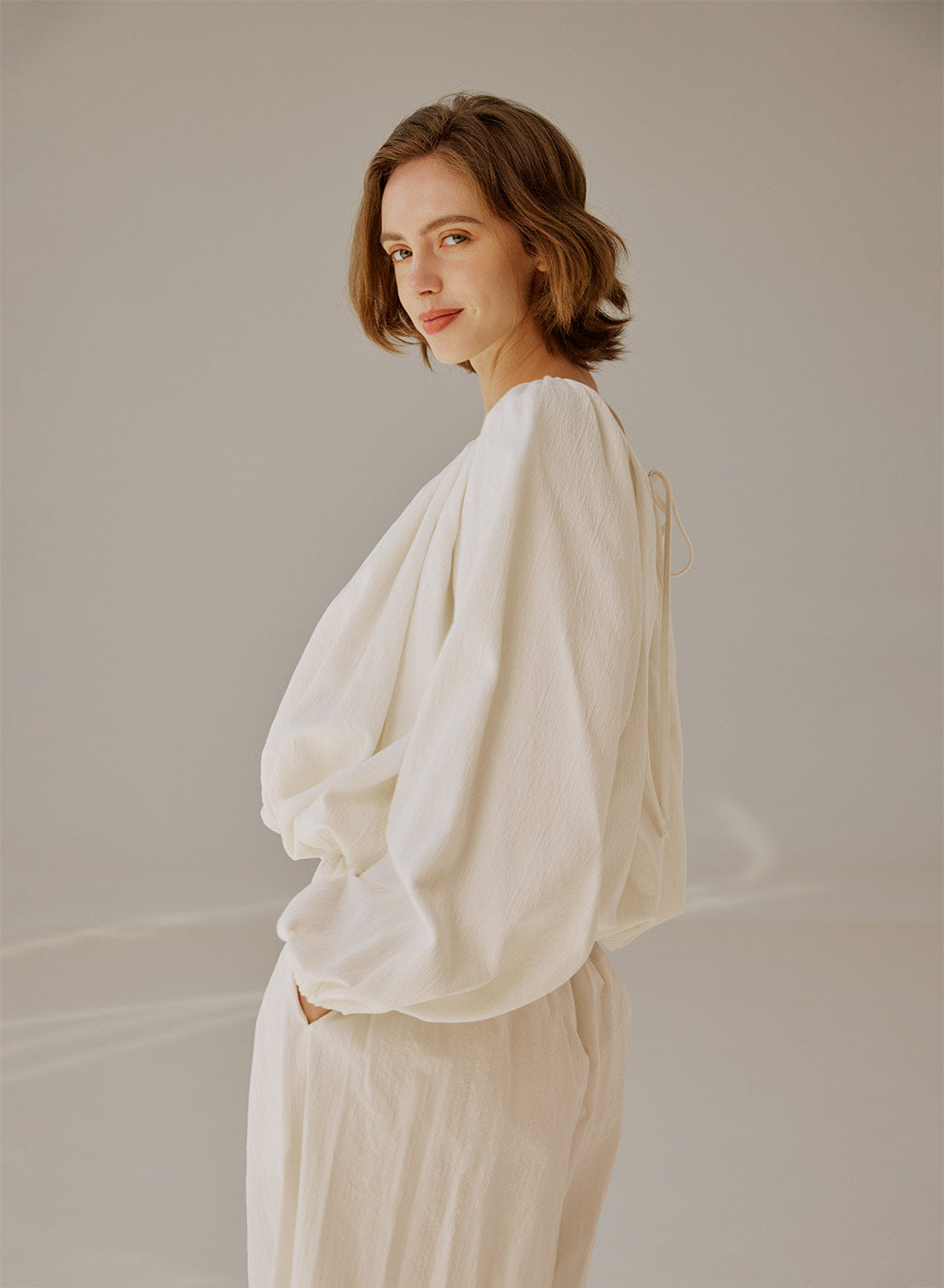 Cloudy Gathered Blouse