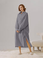 Cotton Shirt Midi Dress