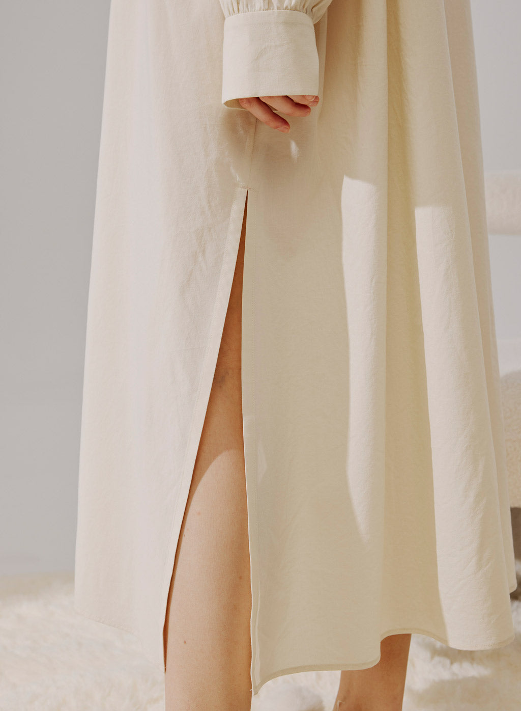 Cotton Shirt Midi Dress