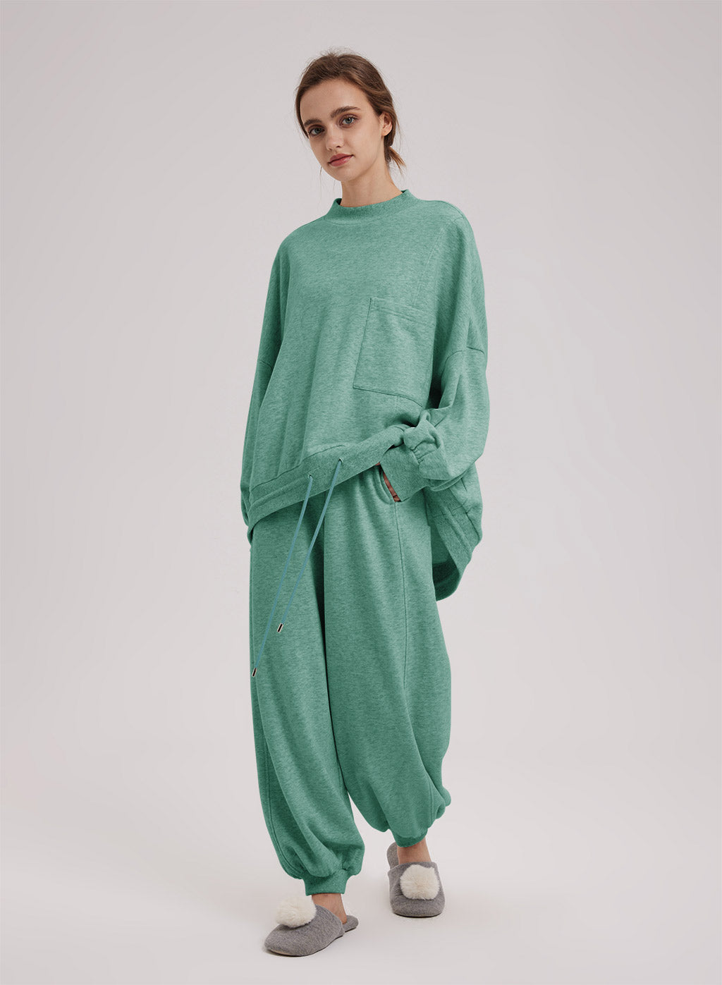 Dividing line pocket sweatpants