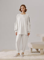 Cut Out Sleeve Sweatshirt