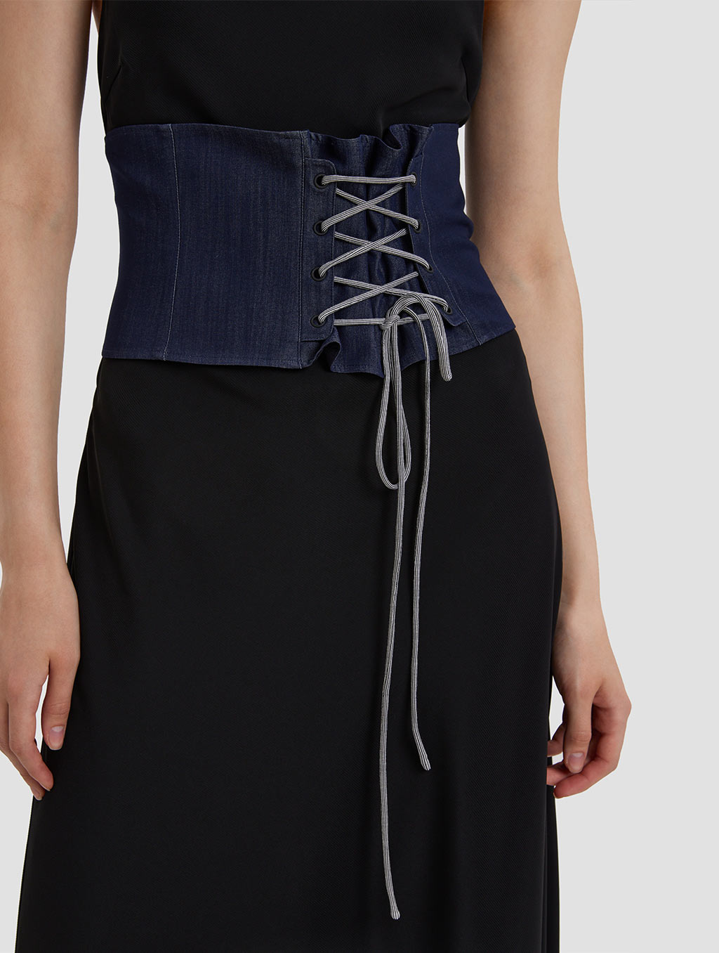 Denim Corset-positive-navyblue
