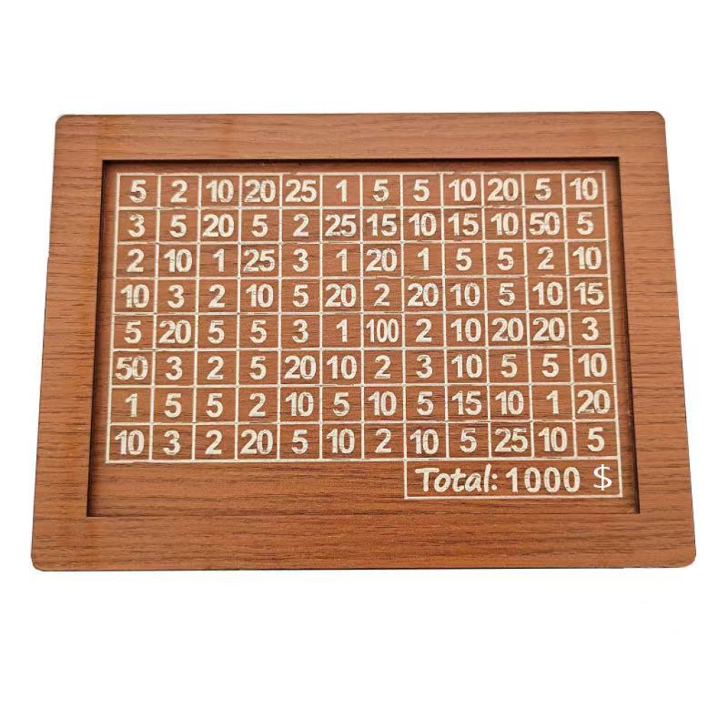 Wooden Money Saving Box with Counter ?¡ìC 1 Count Coin Bank with Pen, Piggy Bank for Adults & Kids, Money Jar Gift for Friends