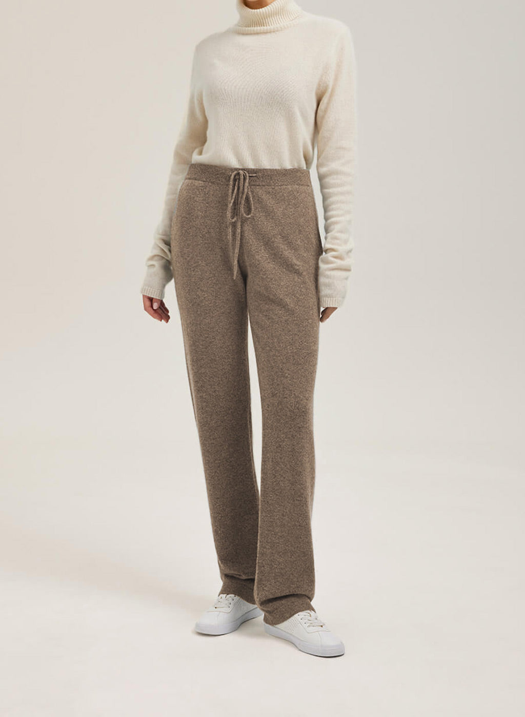 High Rise Cashmere-Wool Pants
