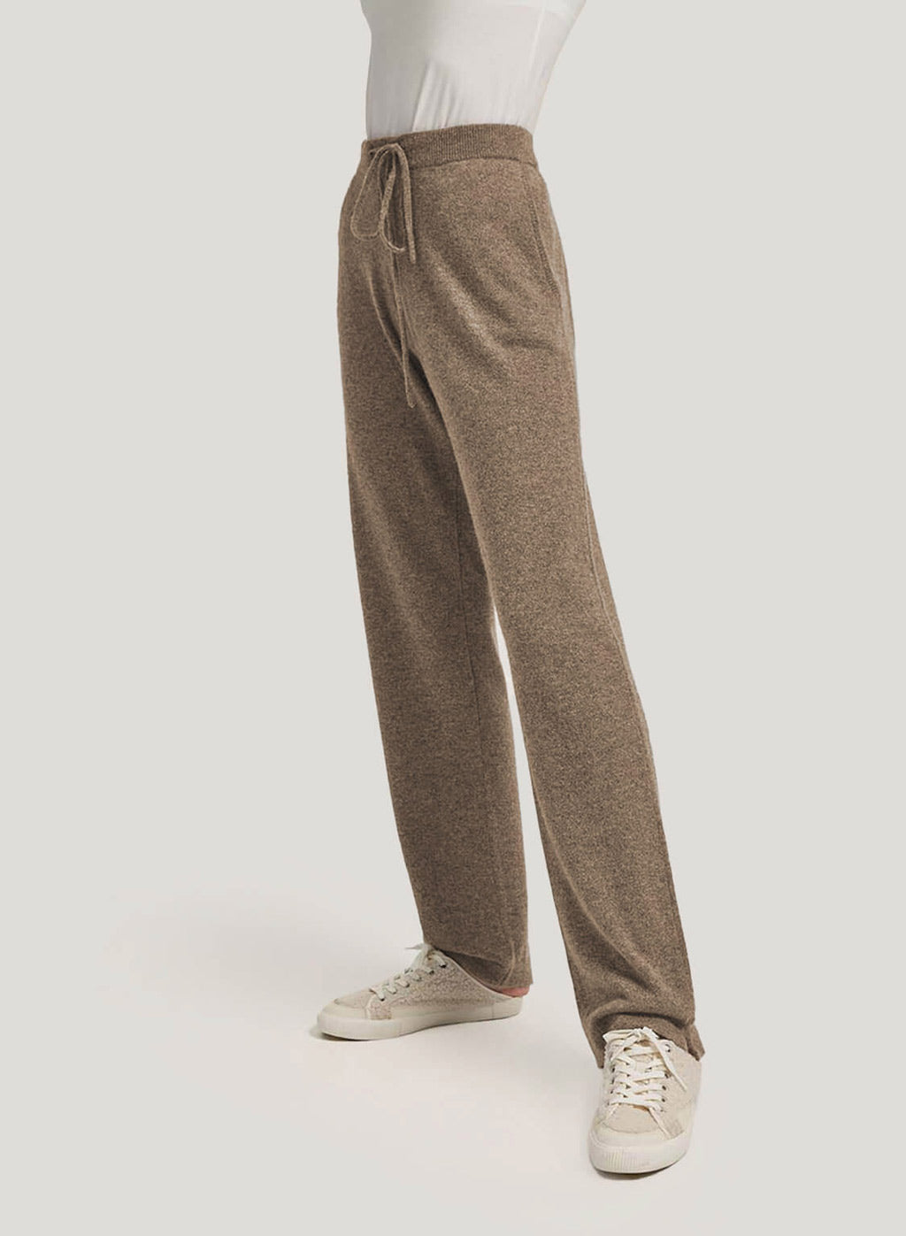 High Rise Cashmere-Wool Pants