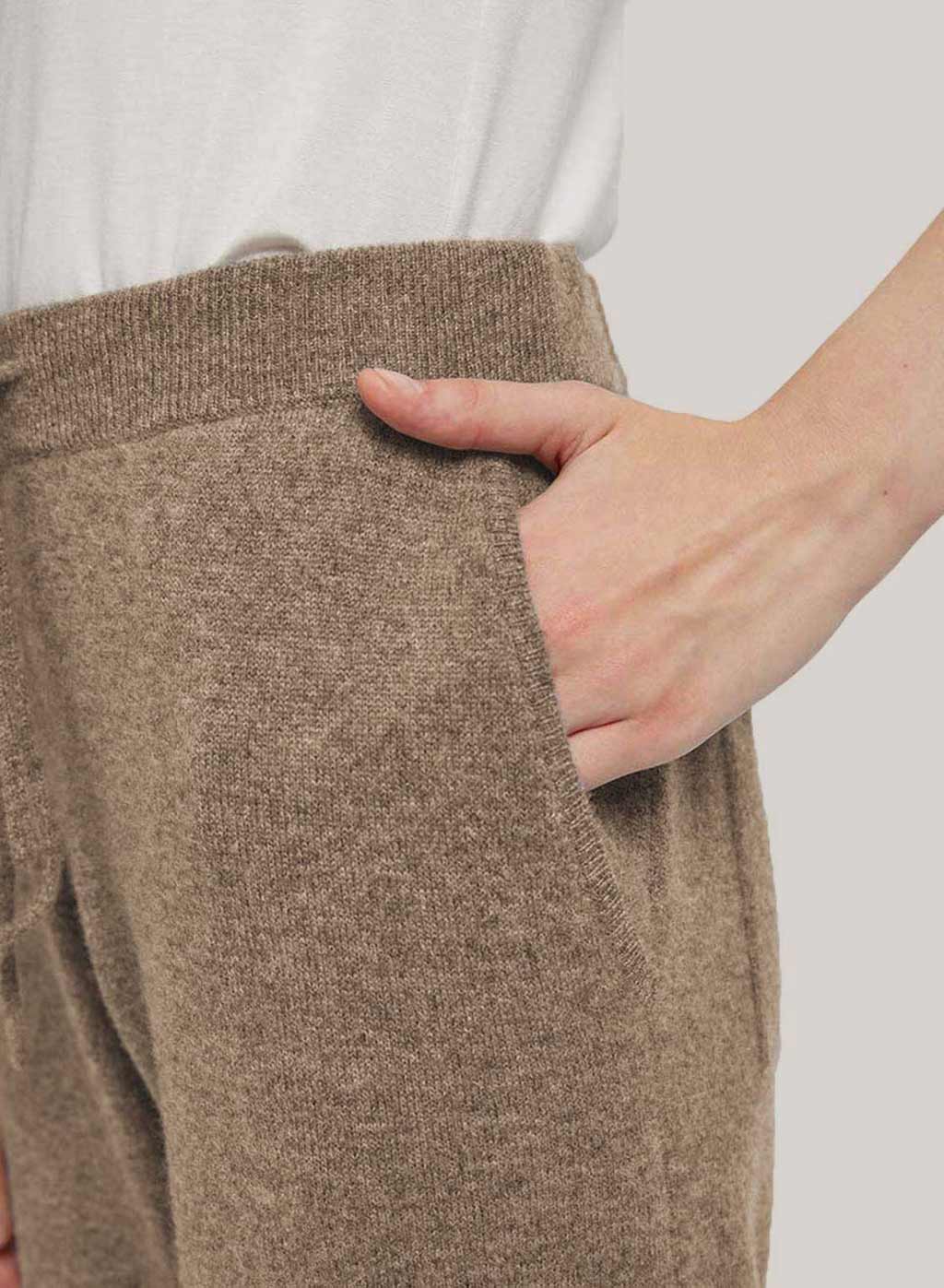 High Rise Cashmere-Wool Pants