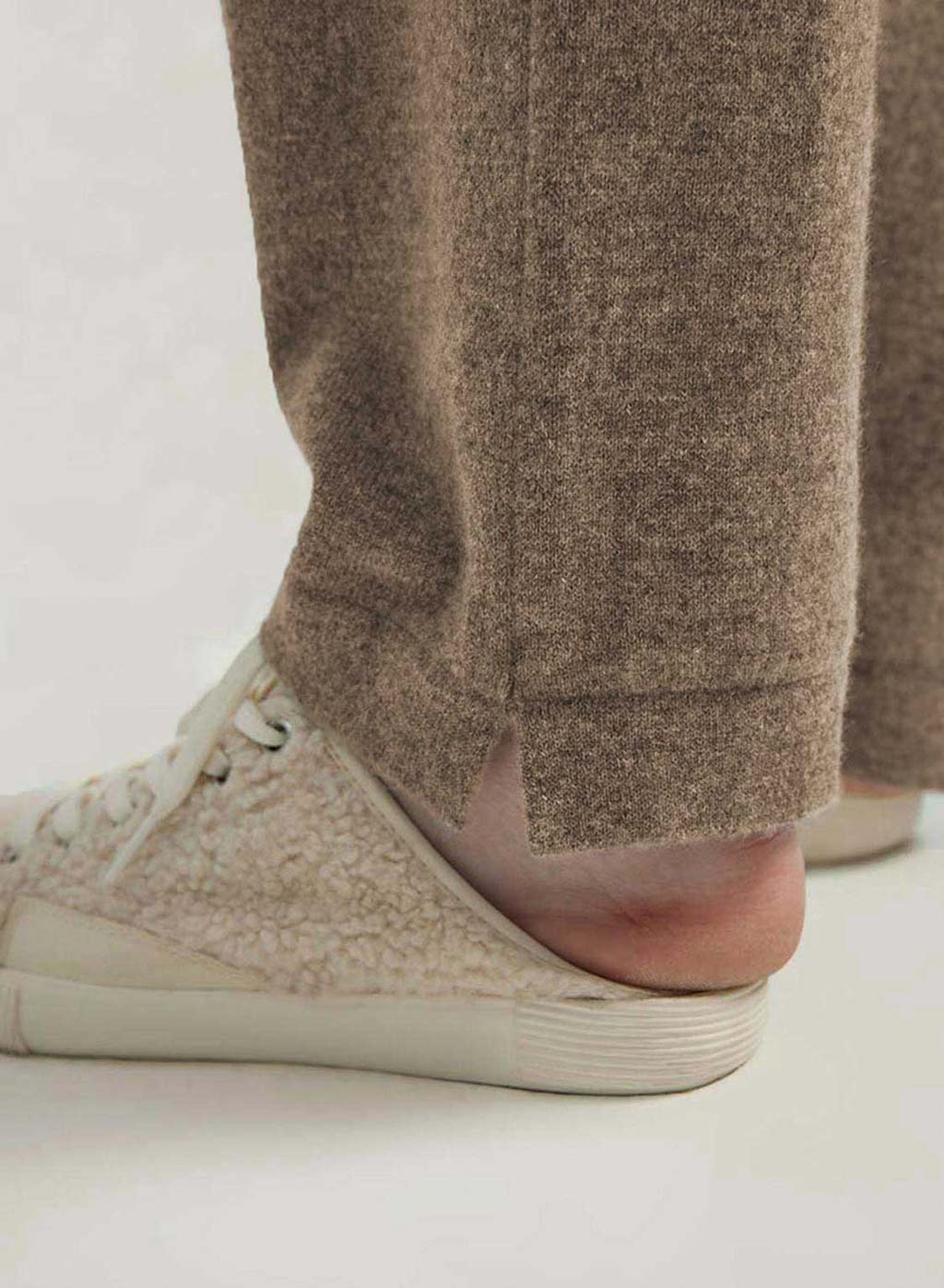 High Rise Cashmere-Wool Pants