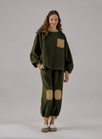 Fleece Color-Block Sweatshirt