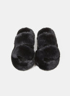 Fluffy Open-Toe Slippers