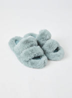 Fluffy Open-Toe Slippers