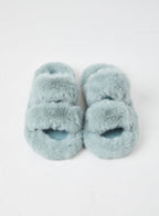 Fluffy Open-Toe Slippers