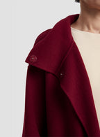 Funnel Neck Wool Coat