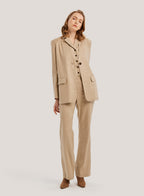 collarless blazer