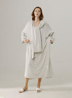 Hooded Scarf Sweatshirt Dress