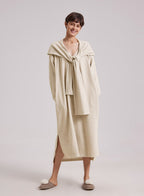Hooded Scarf Sweatshirt Dress