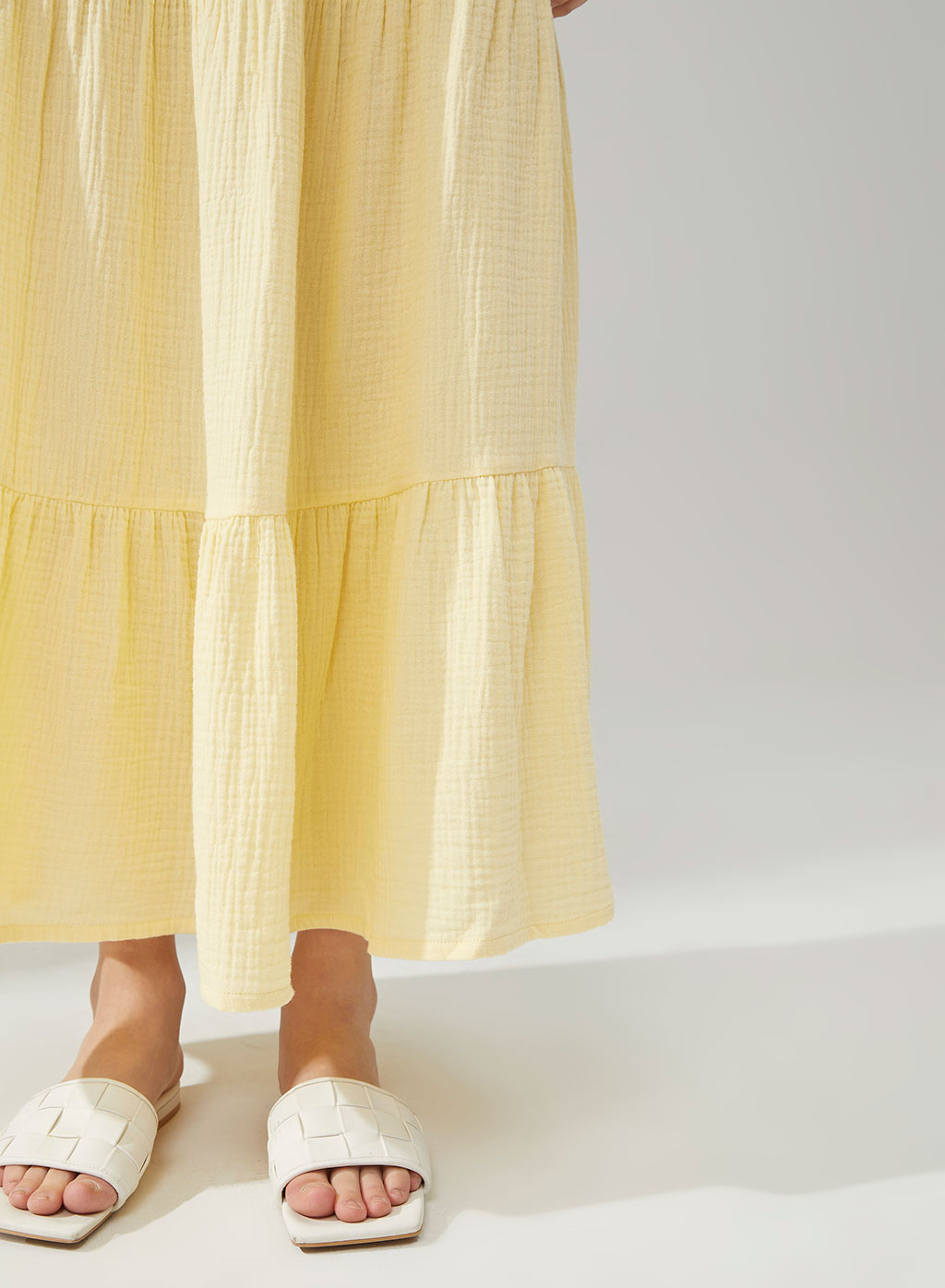 Flowy Tiered Cotton Skirt