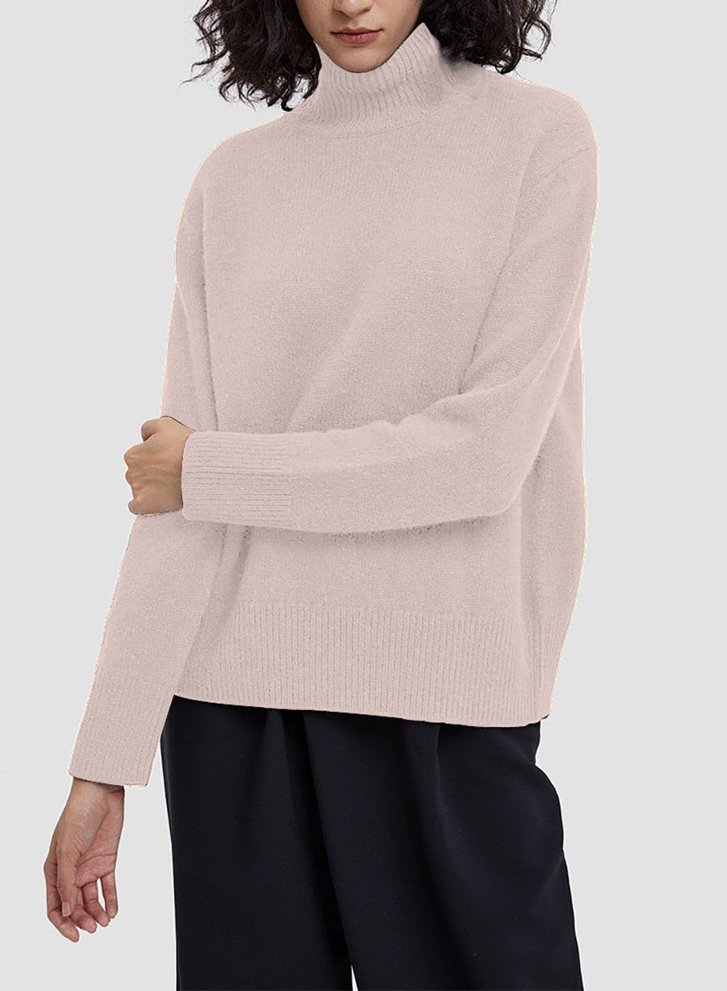 Roll Neck Camel Hair Sweater