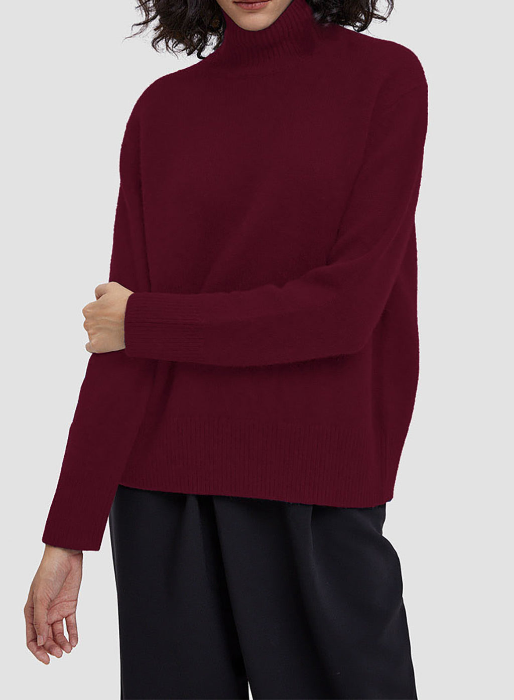 Roll Neck Camel Hair Sweater