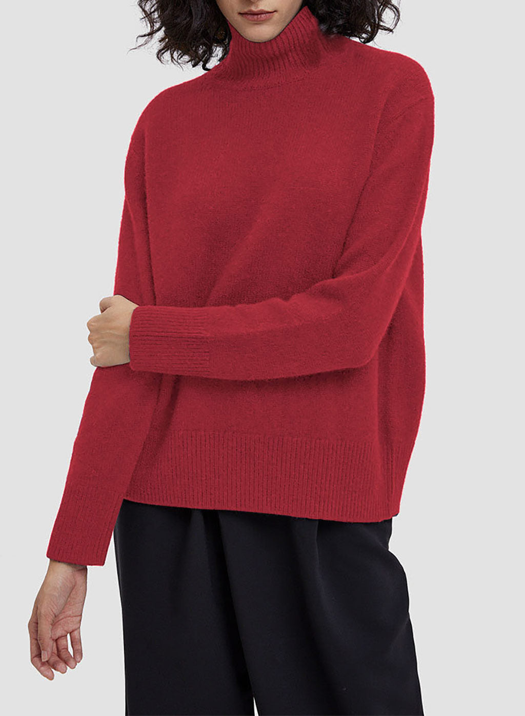 Roll Neck Camel Hair Sweater