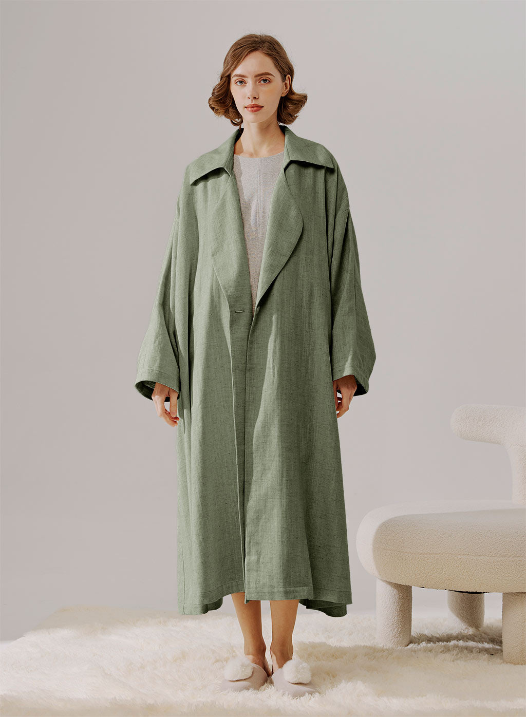 NAP Linen Cotton Trench Coat