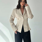 Small suit solid color jacket cardigan