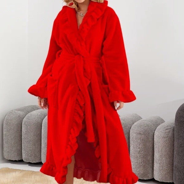 Coral fleece thickened bathrobe