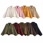 Suede Zip Casual Jacket Top