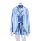 Silk long-sleeved bathrobe loungewear