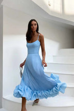 Suspender pendulum three-dimensional flower A-shaped dress dress