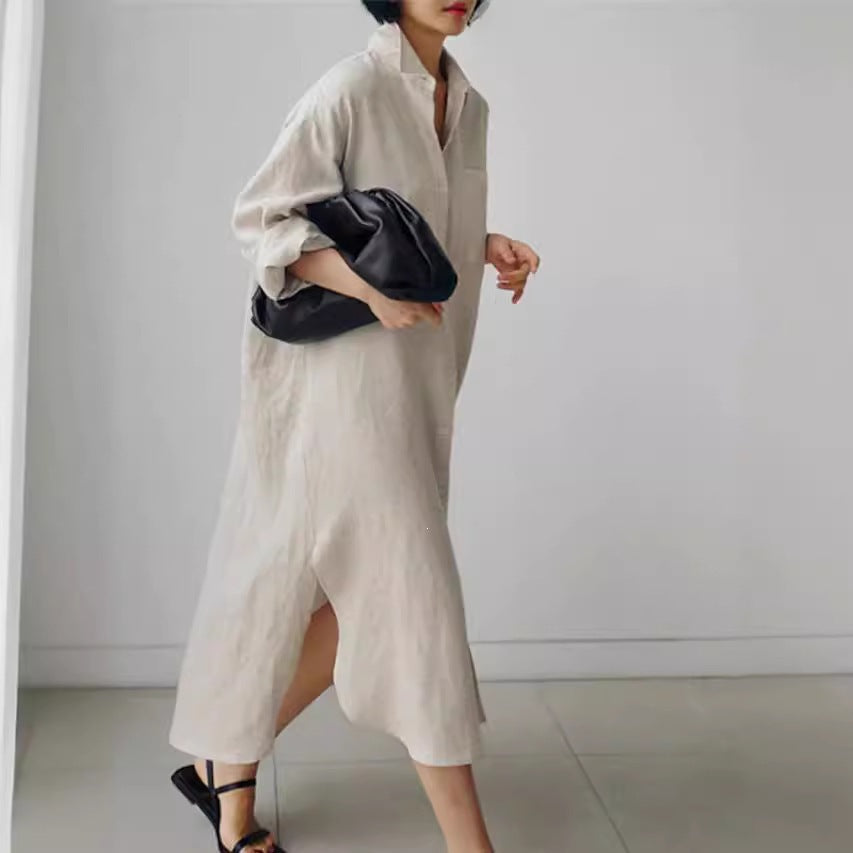 Bottom shirt cardigan long dress