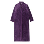Thickened and extra long flannel pajamas, pineapple plaid pajamas