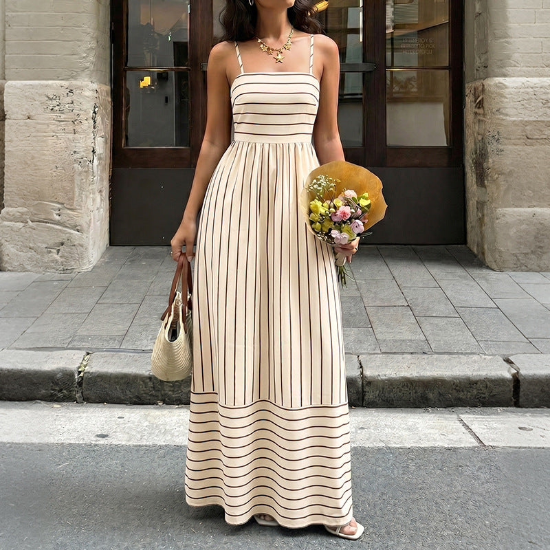 Vintage Vacation Suspender Halter Dress