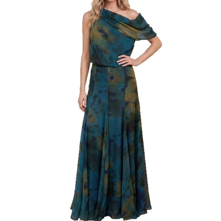 Smudge belt dress women