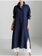 Bottom shirt cardigan long dress