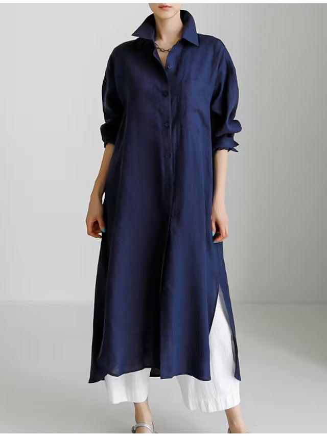 Bottom shirt cardigan long dress