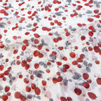 Strawberry retro French silk suspender long dress double-layer mulberry silk dress