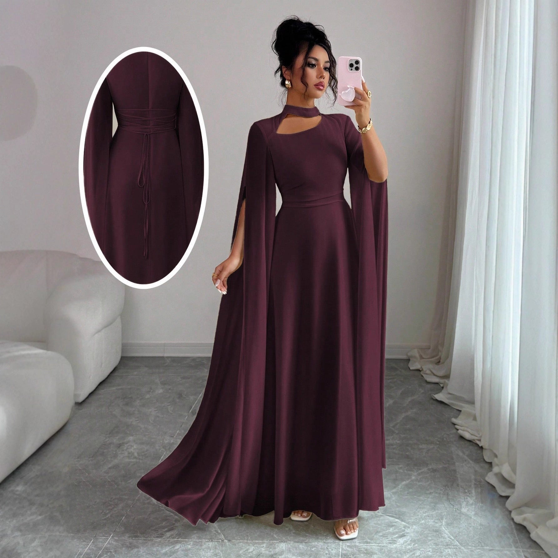 Strappy Cloak Back Chain Slim Fit onesie
