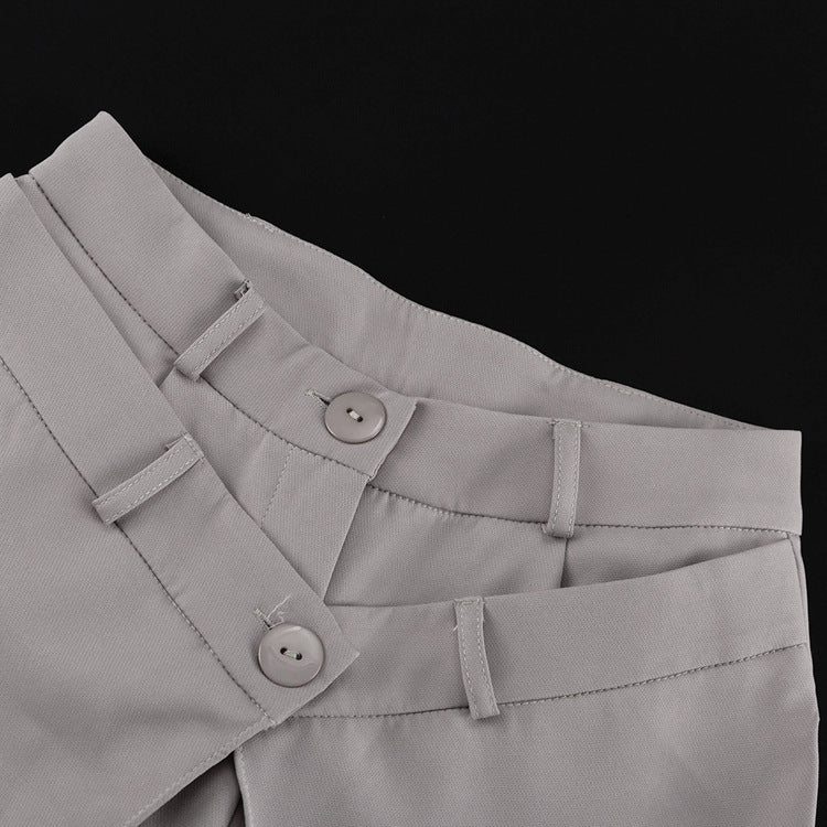 High Waist Loose Irregular Casual Wide Leg Pants