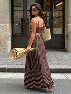 Vintage Vacation Suspender Halter Dress