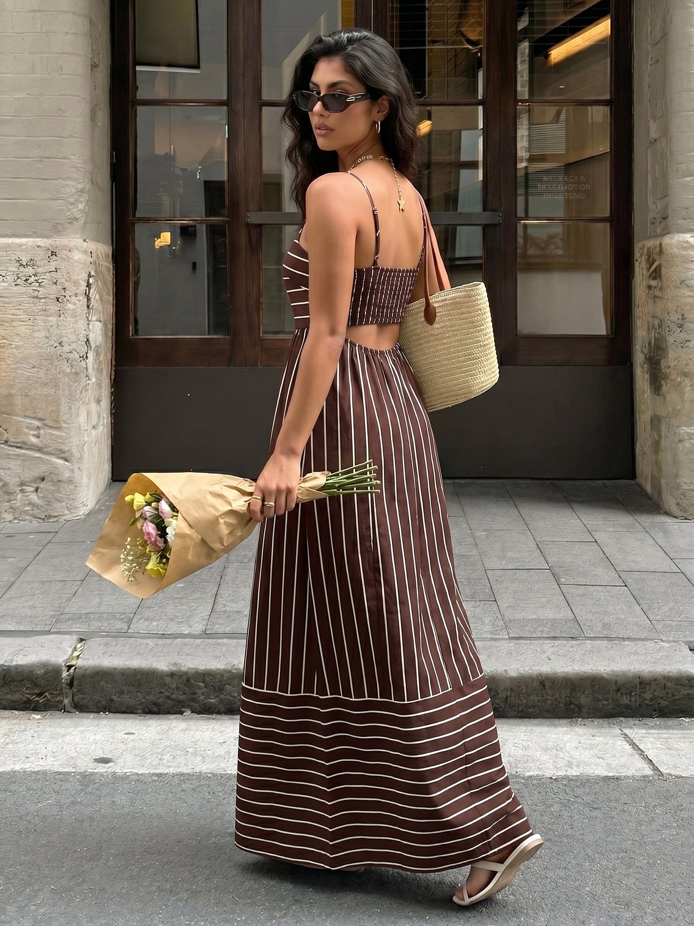 Vintage Vacation Suspender Halter Dress