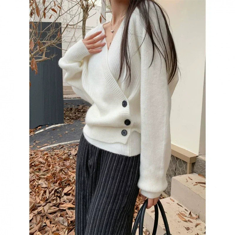 Retro Cropped Sweater Women ?¡ìC Unique Knit Top, Perfect for Spring & Fall