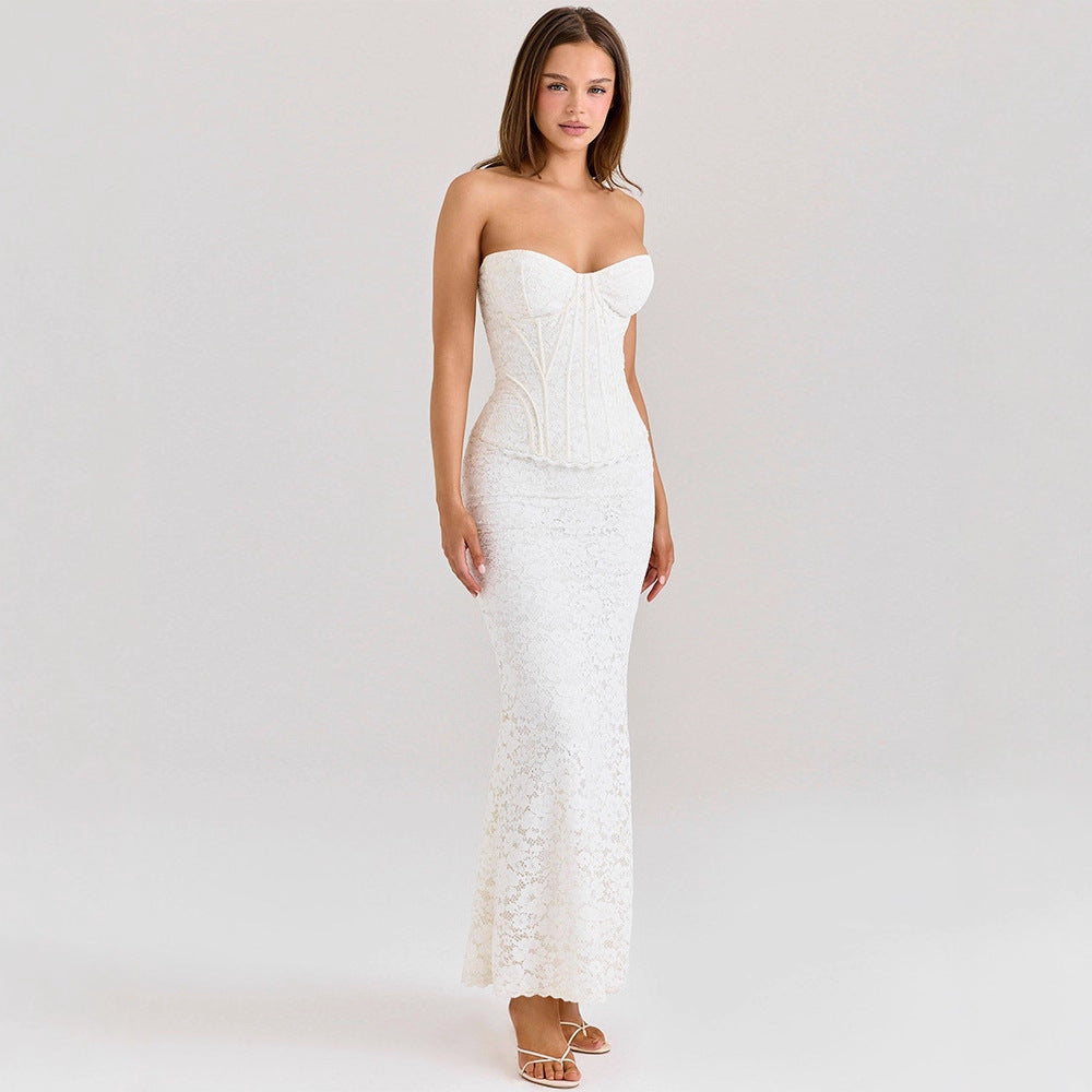 Sexy off-shoulder strapless dress