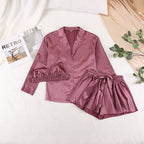 Silk long-sleeved bathrobe loungewear