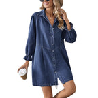 Lantern sleeve loose dress